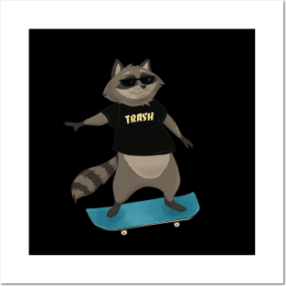 Cool Raccoon Skater Posters and Art